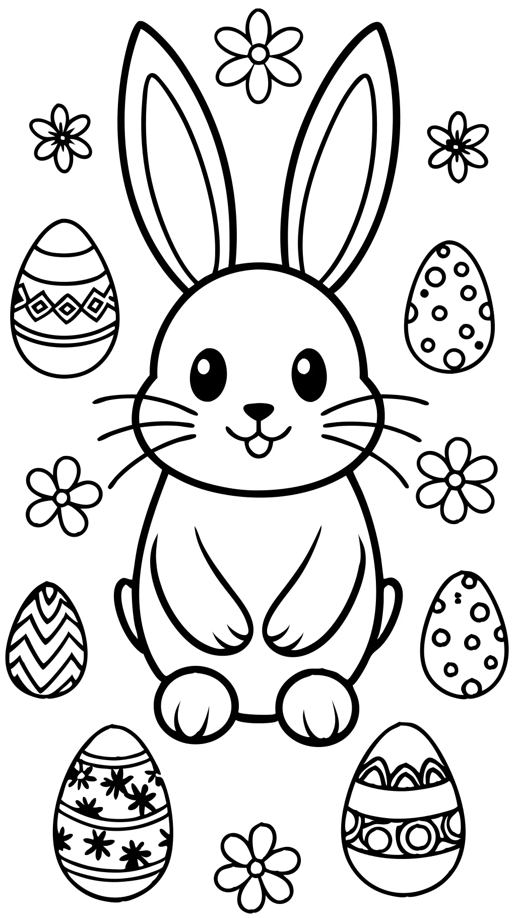 coloriages de Pâques Bunny